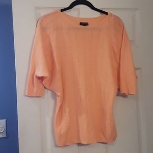 The Limited Peach Pointelle Batwing Sweater M